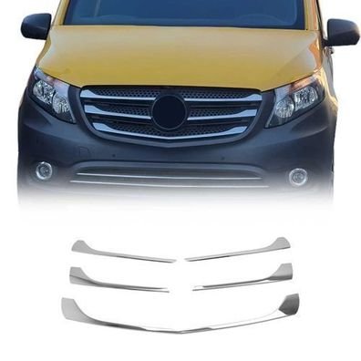 Kühlergrill Leisten Grillleisten für Mercedes Klasse W447 2014-2019 Chrom 5x