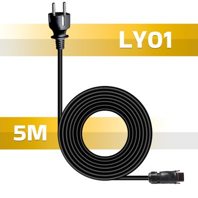 5m Anschlusskabel für DEYE Mikro Wechselrichter Inverter mit LUYI LY01 Buchse