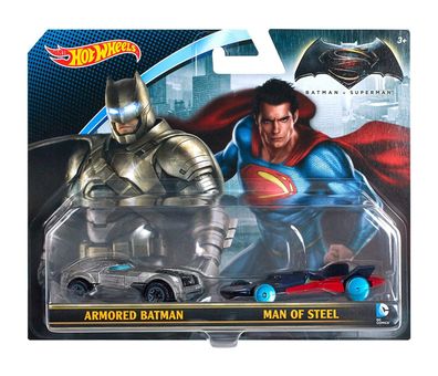 Mattel - Hot Wheels Spielzeugauto "Batman v Superman" (2er Pack) Auto Helden