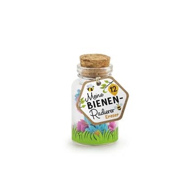 Trendhaus 956958 - Meine Bienen-Freunde - Mini Radierer im Glas Radiergummis