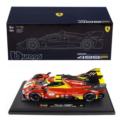 Bburago 18-16312 - Modellauto - Ferrari Deluxe 499P LMH #50 '24 (Maßstab 1:18)