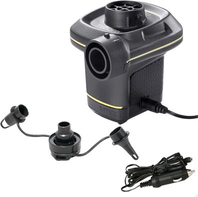 Intex Quick-Fill AC/DC Elektropumpe , 230V & 12V Adapter , Aufblasen & Absaugen mit 3