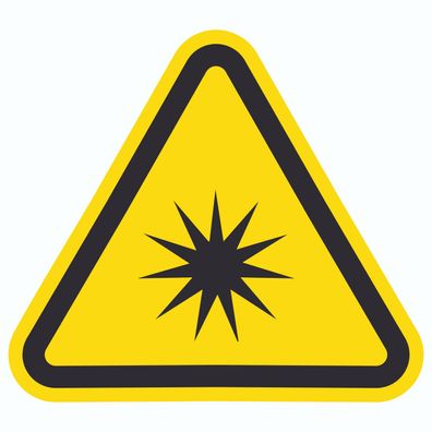 Achtung Optische Strahlung Symbol Aufkleber Dreieck