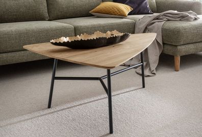 Couchtisch 110x75cm 'Lissabon' Wildeiche Stahl schwarz