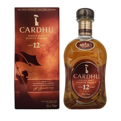 CARDHU 12 Jahre – Single Malt Scotch Whisky, 40% Vol. 0,7 l