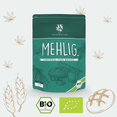 13,07€/kg) Der Hanfbayer - Bio Hanfmehl - Mehlig 420g Beutel