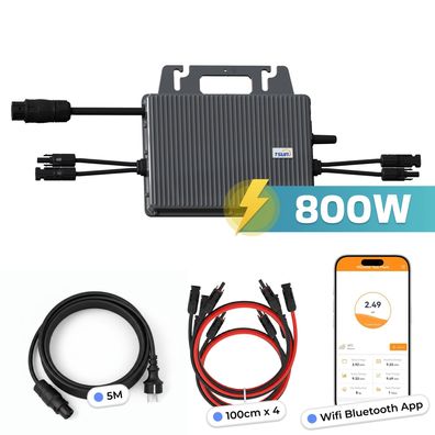 TSUN TSOL-MS800 800Watt Mikro-Wechselrichter Inverter für Balkonkraftwerk 2 MPPT