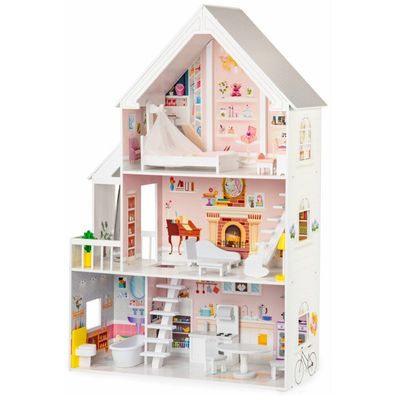 Ecotoys XXL Dolls Residence Puppenhaus mit Ausstattung
