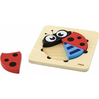 Viga 50168 Handy Block Puzzle - Marienkäfer