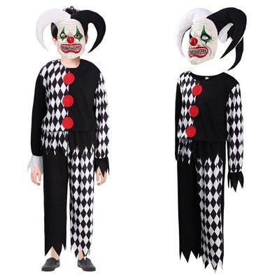 Schwarz und Weib Clown Kostum Karneval Fasching Kinder Madchen Jungen CosplayÐ¹
