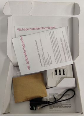 Telekom DSL-Splitter für VDSL- oder ADSL-Anschlüsse Art.-Nr. 01612