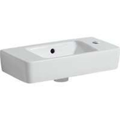 GE Renova Compact HWB, verk. Ausladung Ablg., 500x250mm, Hl. re, m.Ül., weiß