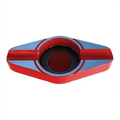 Myon Zigarren-Aschenbecher, Metall, 2 Ablagen, Racing-Edition ROT