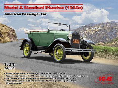 ICM 1:24 24051 Model A Standard Phaeton (1930s), American Passenger Car