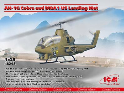 ICM 1:48 48298 AH-1G Cobra and M8A1 US Landing Mat Limited Edition!
