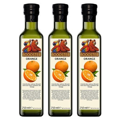 Apsu Boooster Orange Würz-Öl 3x 250ml Natives Olivenöl Extra mit Oliven aus Kreta