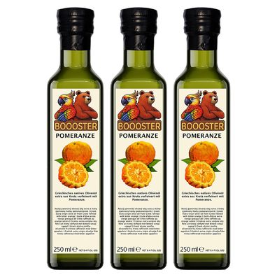 Apsu Boooster Pomeranze Würz-Öl 3x 250ml Natives Olivenöl Extra hergestellt auf Kreta