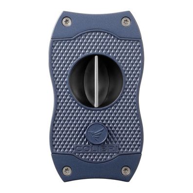 Colibri Zigarrenschneider (Diamond V-Cut / Kerbschnitt) navy blau