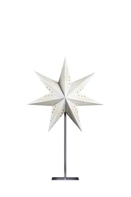 Sterntaler Papierstern mit Ständer samt, , 45cm, weiß 1 St