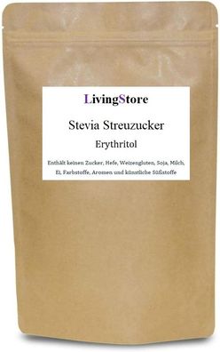 Stevia Streusüße Erythrit - 1.000gr