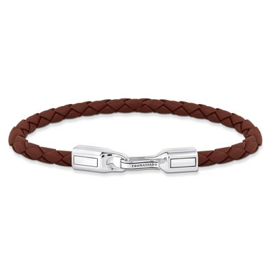 Thomas Sabo Schmuck Unisex Lederarmband Braun Silber A2149-682-2