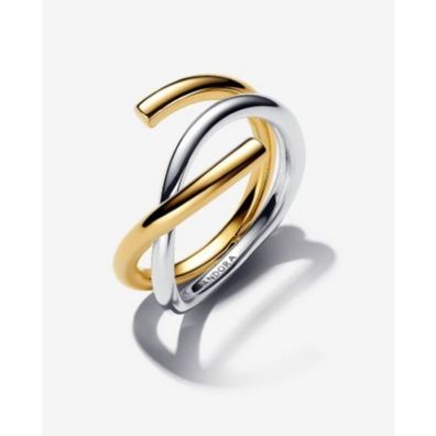 Ring 56 - bicolor - Organisch Geformter Ring