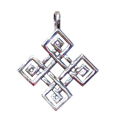 Anhänger Keltischer Vierfachknoten 2 cm Silber 925er 3,4 g Symbolschmuck Amulett
