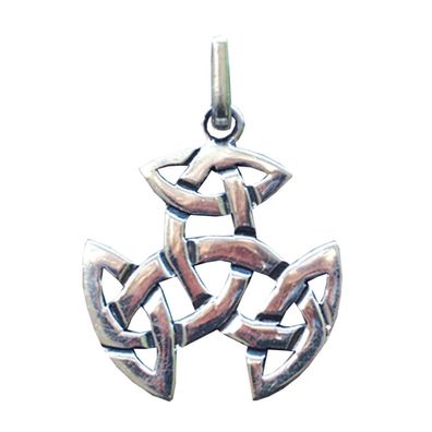Anhänger Keltischer Dreiecksknoten 2,5cm Silber 925er 2,3g Symbolschmuck Amulett