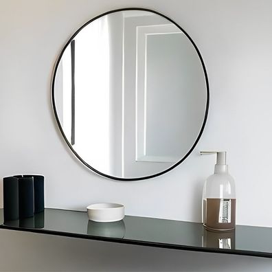Moderner Design Spiegel ORLONA schwarz Ø60 cm