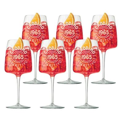 Crodino Aperitivo Gläser 6er Set – stilvolle Cocktailgläser für italienisches L