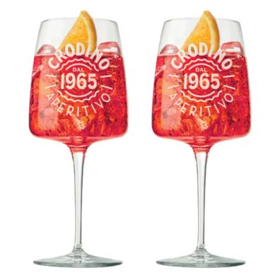 Crodino Aperitivo Gläser 2er Set – Original Designgläser für stilvollen Genuss