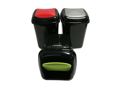 Schwingdeckeleimer 26,5 x 24,7 x 35 cm 12 Liter - diverse Farben
