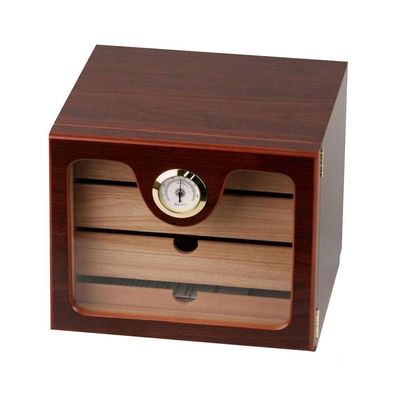 Hauser Humidor Schrank Acrylscheibe, braun für ca. 50 Zigarren