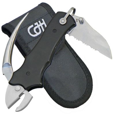 CJH Segler-?Tool Seglermesser 3 Funktionen mit Zange und Marlspieker Nylonetui