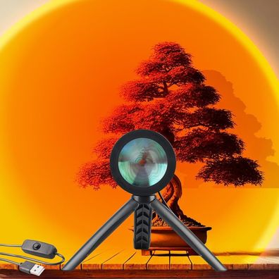 NEU Sonnenuntergangs Projektionslicht LED mit Stativ für Wohnzimmer Schlafzimmer