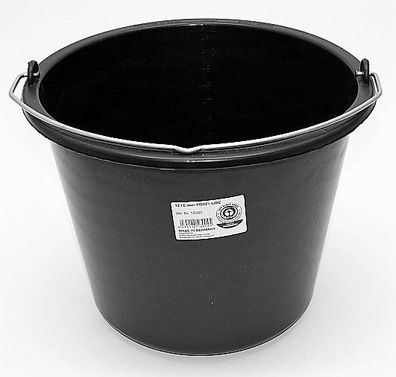 Schulz 180020 Baueimer 12 ltr. schwarz Metallhenkel