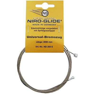 Brems-Innenzug Niro-Glide, mit Doppelnippeln, 2050mm, Fasi, 104020051