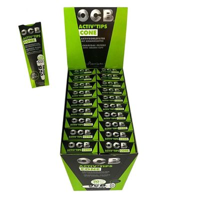 20x OCB Activ' Tips CONE Aktivkohle-Filter mit Keramikkappen à 25 Stück, konisch