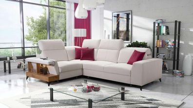 Best For Home - Ecksofa BILLIE II mit Schlaffunktion & 2 USB-Anschlüssen