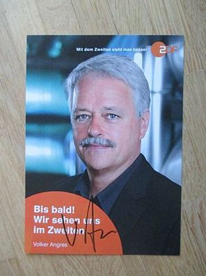 ZDF Fernsehmoderator Volker Angres - handsigniertes Autogramm!!!