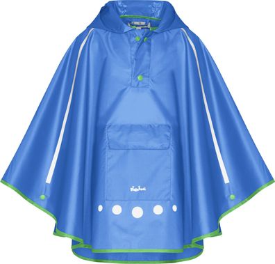 Playshoes Kinder Regenponcho faltbar blau