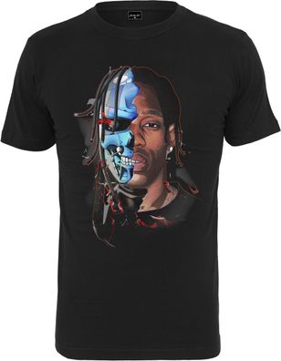 Mister Tee T-Shirt Half Face Tee Black