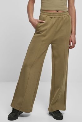 Urban Classics Damen Trainingshose Ladies Straight Pin Tuck Sweat Pants Tiniolive