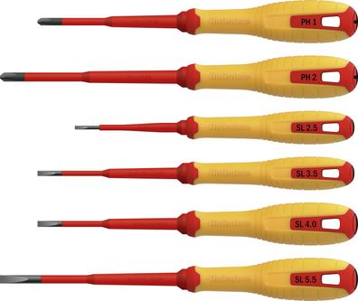 Hultafors Schraubendreher 6er Set VDE PH &amp; SL Multicolor