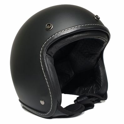 Bores Helm Bogo 4 Finale Jethelm mit Leder Innenfutter Matt Schwarz