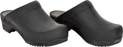 Sanita Damen Offener Clog Wood-Chrissy Open Black