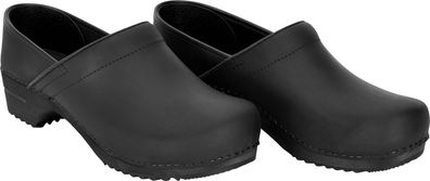 Sanita Offener Clog Wood-Jamie Closed Black