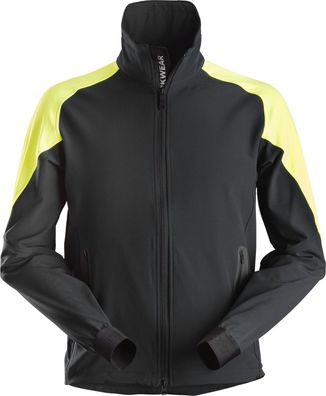 Snickers Workwear FlexiWork Neon Arbeitsjacke Schwarz/Neongelb