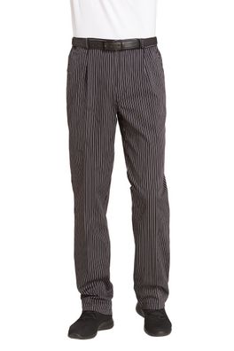 Leiber Herren Koch-/Service-Hose 12/6470/25 Schwarz/Weiß