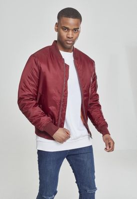 Urban Classics Bomber Jacke Basic Bomber Jacket Burgundy
